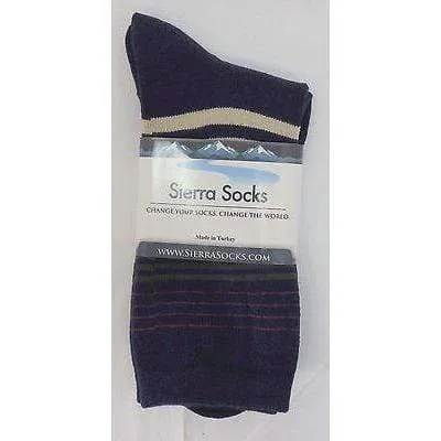 Women's Striped Crew Socks, Heavyweight Colorful Legwear