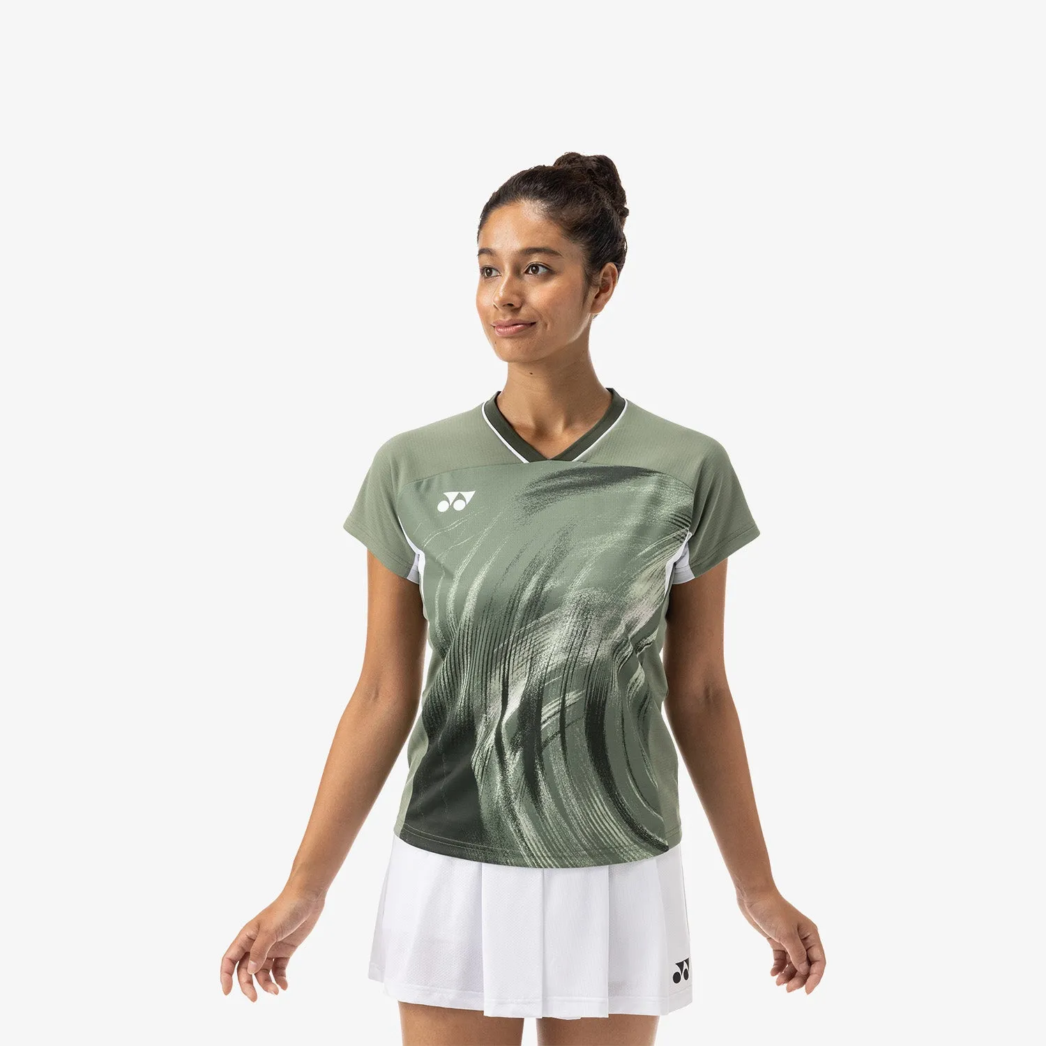 Yonex Women's Crew Neck Tournament Shirt 20769LOL (Light Olive)